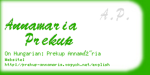 annamaria prekup business card